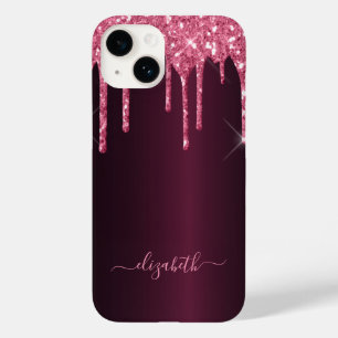 Coque Pour iPhone 14 Écriture de gouttes bourguignonnes