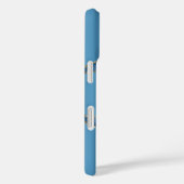 Coques Case-Mate iPhone Écriture de nom de marbre d'agate d'or bleu (Verso / Droite)