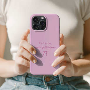 Coque Pour iPhone 14 Plus Écriture Élégante Fête de Fiançailles Personnalisé