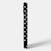 Coques Case-Mate iPhone Écriture élégante pois noir blanc rétro (Verso / Gauche)