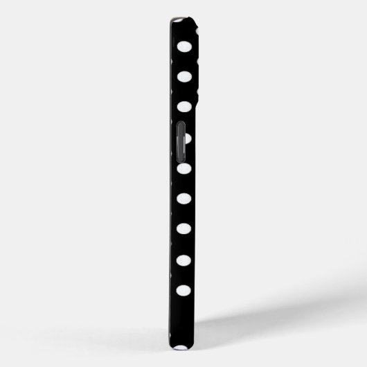Coques Case-Mate iPhone Écriture élégante pois noir blanc rétro (Verso / Droite)