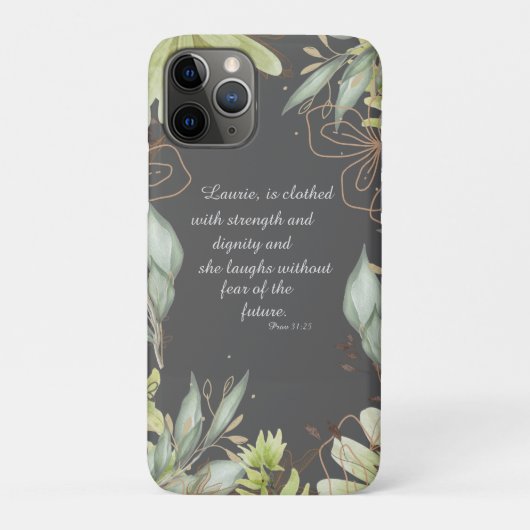 Coques Case-Mate iPhone Écriture florale aquarelle, (Dos)