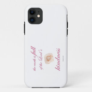 Case-Mate iPhone Case Écriture, Psaume 33, Rose blanche pleine gentilles