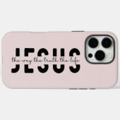 Coques Case-Mate iPhone Écriture rose vif moderne iPhone (Verso (horizontal))