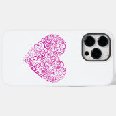 Coques Case-Mate iPhone Écriture spirale coeur rose pour la Saint Valentin (Verso (horizontal))