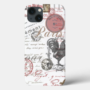 iPhone 13 Coque Écriture vintage de français Paris Typographie de