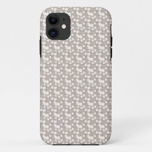 Coques Case-Mate iPhone Ecru Floral (Dos)