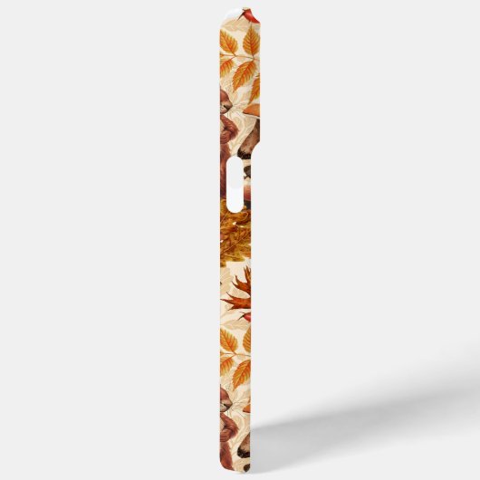 Coques Case-Mate iPhone Écureuil d'automne sur blanc (Verso / Droite)