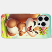 Coques Case-Mate iPhone Écureuil du printemps mignon et heureux (Verso (horizontal))