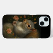 Coques Case-Mate iPhone Écureuil Gris avec Fleurs – Bois Enchanté (Verso (horizontal))