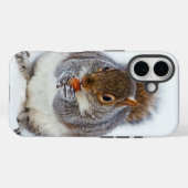 Coques Case-Mate iPhone Écureuil mangeant un écrou photo mignonne d'hiver (Verso (horizontal))