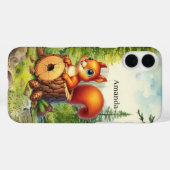 Coques Case-Mate iPhone Écureuil mignon de saison automnale (Verso (horizontal))