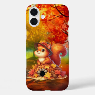 Coques iPhone 16 Plus Écureuil mignon de saison automnale