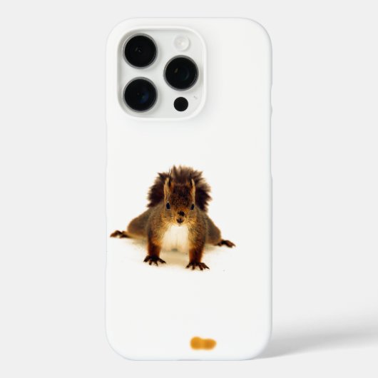 Coques Case-Mate iPhone Écureuil roux Nosy mignon dans la neige (Verso)
