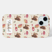 Coques Case-Mate iPhone Écureuils et tabourets Motif d'automne personnalis (Verso (horizontal))