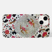 COQUES Case-Mate iPhone EDEN / ELEGANT RED BLACK WHITE FLOWERS AND BIRDS (Verso (horizontal))