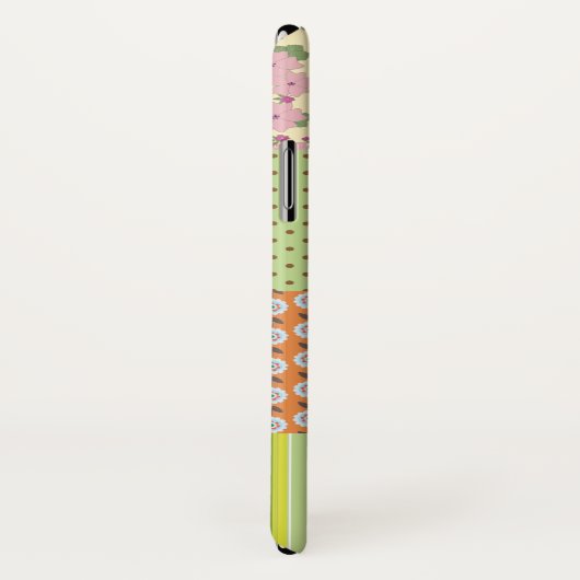 Coques Case-Mate iPhone Édredon de patchwork (Dos/Droite)