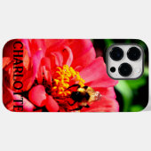 Coques Case-Mate iPhone Eelgant rouge floral photo bourdon (Verso (horizontal))