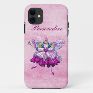 Coques Pour iPhone Effet de bijou imprimé par fée rose mignonne de