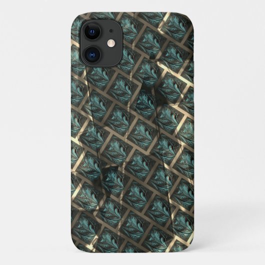 Coques Case-Mate iPhone Effet de brique gris bleu, sous tache sombre en li (Dos)