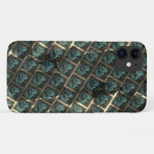 Coques Case-Mate iPhone Effet de brique gris bleu, sous tache sombre en li (Dos (Horizontal))