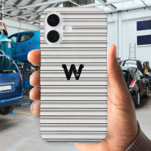 Effet de crête métallique Gris monogramme