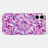 Coques Case-Mate iPhone Effet de cristal violet et rose (Verso (horizontal))