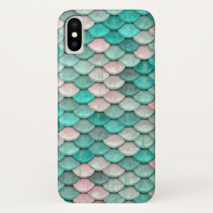 Case-Mate iPhone Case Effet de l'échelle de poisson brillant rose vert 