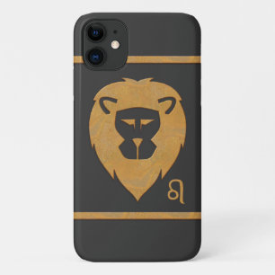 Coques Pour iPhone Effet de marbre de tête de lion de zodiaque de