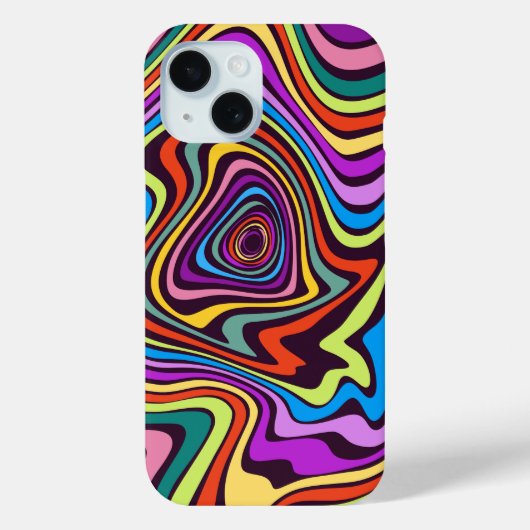 Coques Case-Mate iPhone Effet de marbrure de peinture liquide décoratif (Verso)