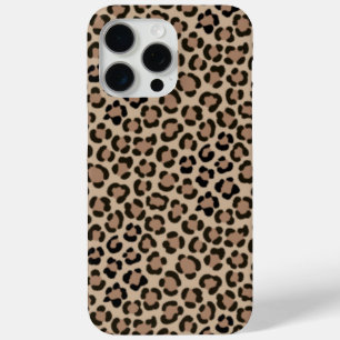 Coque iPhone 15 Pro Max Effet fourrure Empreinte de léopard tendance Motif