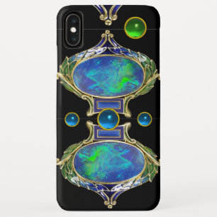 Case-Mate iPhone CASE EFFET OPAL BLEU VERT ABSTRAIT AVEC DES PIERRES À J