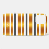 Coques Case-Mate iPhone Effet or gris blanc rayé (Verso (horizontal))