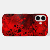 Coques Case-Mate iPhone Effet peinture de pulvérisation rouge iPhone 16 Co (Verso (horizontal))