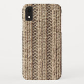 Coques Case-Mate iPhone Effet pull en laine beige  (Dos)