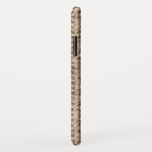 Coques Case-Mate iPhone Effet pull en laine beige (Dos/Droite)