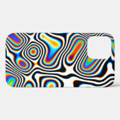 Coques Case-Mate iPhone Effets numériques. Arrière - plan abstrait dynamiq (Verso (horizontal))