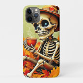Coques Case-Mate iPhone Éffrayant Automne Skeleton's Coffee Break Design (Dos)