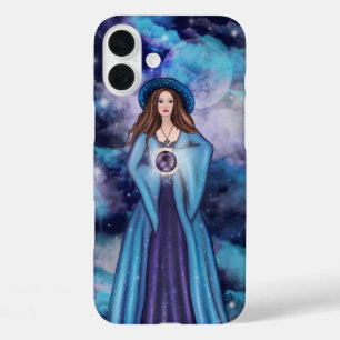COQUES iPhone 16 PLUS ÉFFRAYANT BLEU & PURPLE HALLOWEEN WITTER & PLEINE 