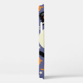 Coques Case-Mate iPhone Éffrayant Chats Citrouilles Violet Motif (Verso / Droite)
