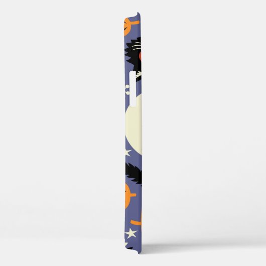 Coques Case-Mate iPhone Éffrayant Chats Citrouilles Violet Motif (Verso / Droite)