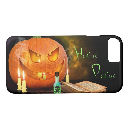 Coques Case-Mate iPhone Éffrayant Citrouille Halloween (Dos (Horizontal))