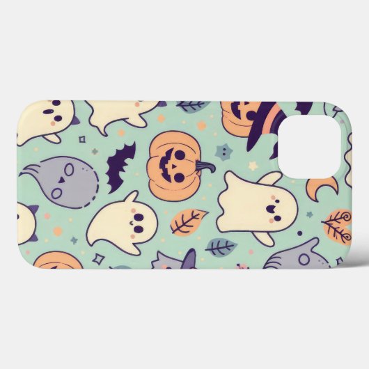 Coques Case-Mate iPhone Éffrayant Ghost Cowboy Cute Halloween Boo Western (Verso (horizontal))