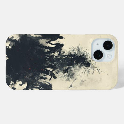 Coques Case-Mate iPhone Éffrayant Halloween Graveyard Zombie Apocalyse (Verso (horizontal))