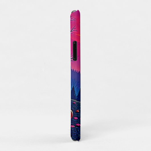 Coques Case-Mate iPhone Éffrayant Halloween Haunted Mansion Art (Dos/Droite)