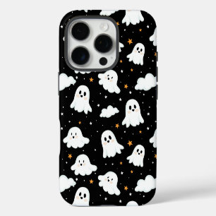 Coques iPhone 16 Pro Éffrayant mignon Halloween Ghost Nuageux Star Sky