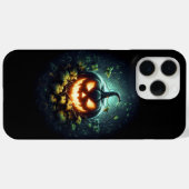 Coques Case-Mate iPhone Éffrayant nature brillant Halloween citrouille (Verso (horizontal))