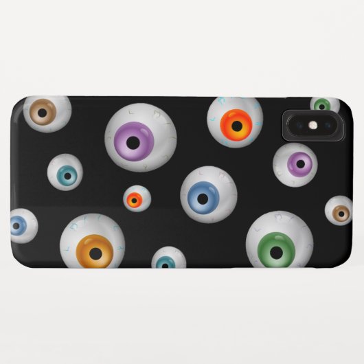Coques Case-Mate iPhone Éffrayant Zombie Blooshot Eyeballs Noir (Dos (Horizontal))