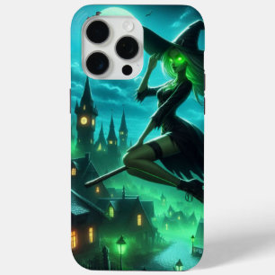 Coque iPhone 15 Pro Max Éffrayante verdure Halloween sorcière