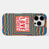 Coques Case-Mate iPhone Égalité Amour et respect Mois de la fierté (Verso (horizontal))